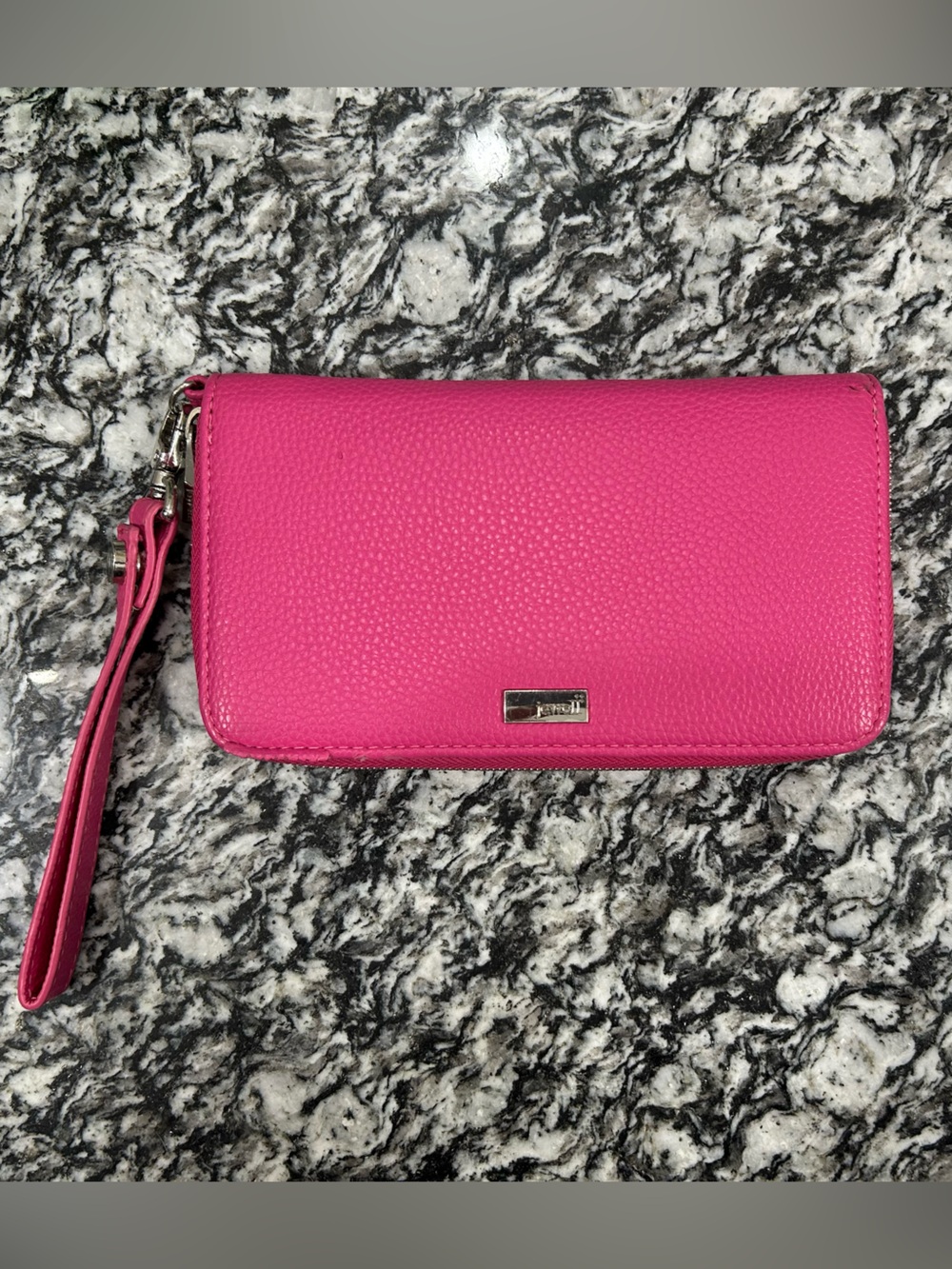 Thirty-One  “All About the Benjamins” pink Wristlet Wallet